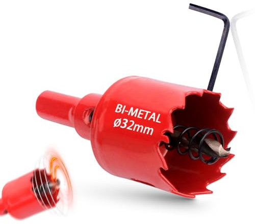 Coronas Perforadoras 32mm Coronas para Metal para Madera Metal Aluminio Acero Inoxidable Plásticos y Mucho Más