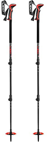 LEKI Unisex-Adult Leki Skistock, dark anthracite-dark red-black, 110-150cm EU
