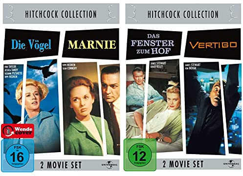 Hitchcock-Collection: Die Vögel / Marnie [2 DVDs] & Hitchcock-Collection: Das Fenster zum Hof / Vertigo [2 DVDs]