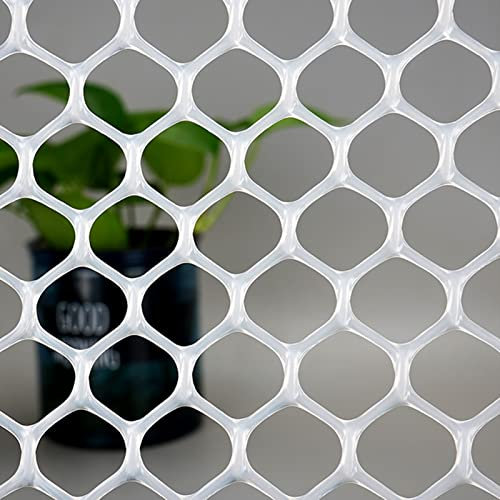 Drahtgitter Maschendraht Gartenzaun Flexibler Kunststoffgitterzaun Weiß, Gartennetzrolle Für Balkon Terrasse Garten Hof Teich Tor Loft, 30/40/50/80/100/120/150cm Breit Hasendraht Volierendraht ( Color