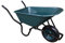 110 Litre 150kg Capacity Heavy Duty Outdoor Garden Trolley WheelBarrows with Pneumatic Tyre, Plastic Garden Cart Wheelbarrow in Green