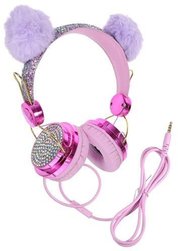 Veemoon Kinder Headset Plüsch Ohr Kopfhörer Für Mädchen Over Ear Mit 85 Dezibel Lautstärkebegrenzung Gepolsterter Bügel Geräuschschutz Für Schule Reisen Und Online Unterricht