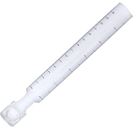 LERONO Lupenlineal mit 10-facher Vergrößerung, ideal für kleine Drucke, klares Acryl, 10-fache Vergrößerung, leicht, perfekt für Zuhause, Büro, Schule