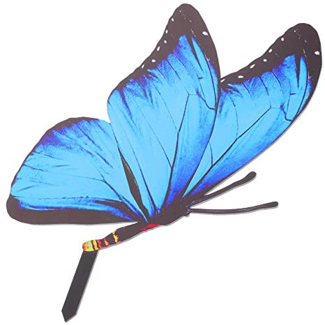 Sosoport Acryl Schmetterlings Gartenstecker Blau für Rasen und Garten Deko