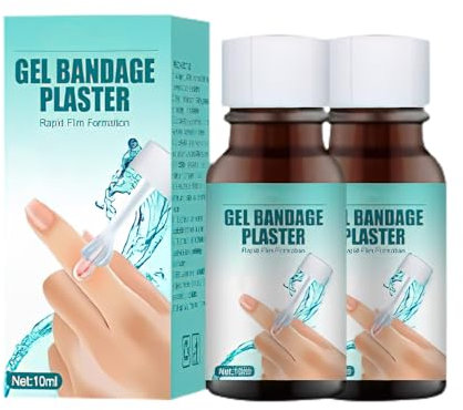 XdealCozyxc 2PCS Quick Dry Gel Liquid Plaster Bandage for Minor Cuts Scrapes Wounds and Dry Cracked Skin Waterproof Breathable