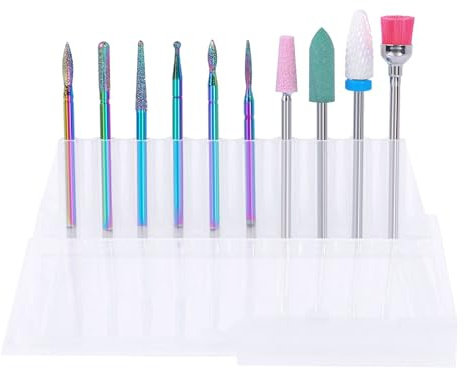 10 Pezzi Punte da trapano per unghie,Punte fresa unghie,Punta da trapano per fresa manicure elettrica professionale accessori,Per rimozione gel,manicure,pedicure,Uso Domestico