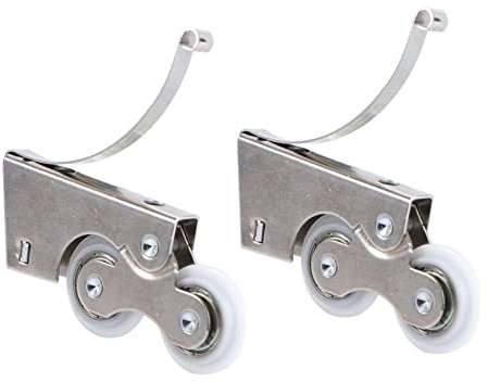 KITANDOVE 2pcs Sliding Door Rollers Replacement Pulleys for Wardrobe and Barn Doors Smooth Easy Installation Suitable for Closet and Kitchen Use