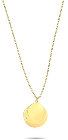 LIEBESKIND BERLIN Damen Schmuck – Kette, Armband und Ohrringe mit angesagten organischen Plättchen aus Edelstahl - Zarte Anhänger variieren dynamisch in Form & Größe und verleihen durch ihren
