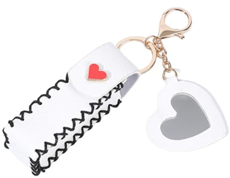 Porte-clés porte-rouge à lèvres pour femme, porte-baume à lèvres portable en cuir PU | pour rouge à lèvres imperméable avec porte-rouge à lèvres design ergonomique avec boucle de ceinture pour baumes