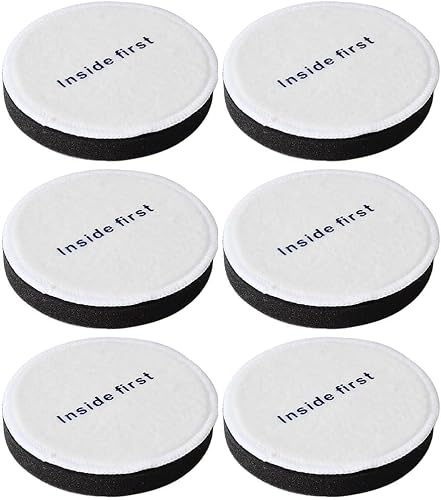 YUETTYY 3/6 Pack Replacement HEPA Filters for Bush Bagless VUS34AE2O, E2BNSLEU Upright Vacuums, Pre-Filter + Washable Foam Pre-Filters (6 Pack)