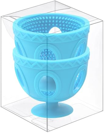 WNDUOKXH 2 stücke Bauernhof frische Bio Reinigungsbürste Must Have Eierwäscher für Eier Eierreinigung 2 stück Easy Egg Starkes Silikon, Blau