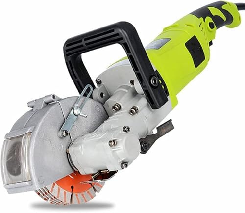 Rainureuse Beton,Fraise Murale électrique 4000W Rainureuse de Mur 6000 Tr/Min avec 5 Lames de Scie Fraise à Fente - 37mm de Profondeur - 33mm de Largeur
