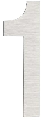 PATIKIL Numéros De Maison Pour Extérieur, Numéro 1 En Acier Inox Argenté Autocollant Moderne Pour Boîte Aux Lettres Adresse Numéros De Porte Pour Extérieur Maison Résidentielle 1.97x0.67