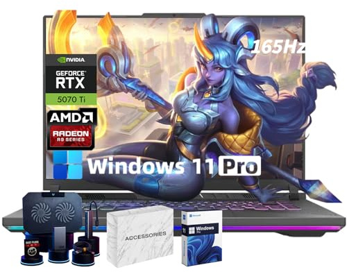 ASUS Computer portatile da gioco ROG Strix-G16 • Display da 16 pollici 165Hz 300 nits • AMD Ryzen 9 HX 8940HX • NVIDIA GeForce RTX 5070 Ti • KB retroilluminato • PC Win11 Pro, con accessori (RAM DDR5