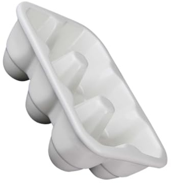 Homoyoyo Contenitore Uova Frigorifero in Ceramica Bianco 6 Scomparti Protettivi, Vassoio per Uova Compatto per Conservare e Esporre Durante le Celebrazioni Pasquali
