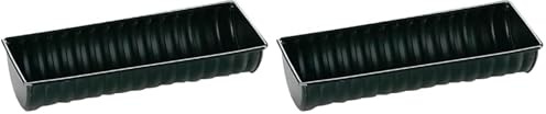 IBILI 822530 Kuchenform Moka halbrund, Stahl, schwarz, 30 x 5.5 x 12 cm (Packung mit 2)