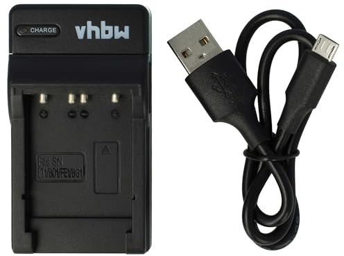 vhbw USB Ladegerät kompatibel mit Sony Cybershot DSC-T2, DSC-T70, DSC-T77, DSC-T90 Kamera Camcorder/Akku - Ladeschale, Ladeanzeige, 4,2 V