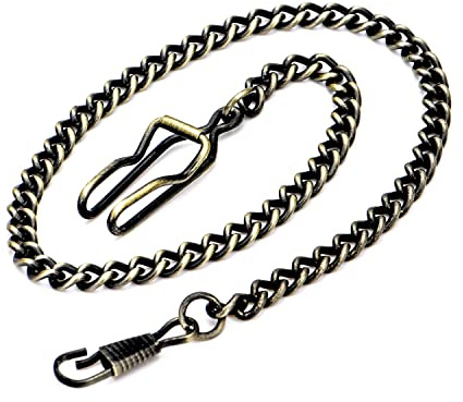 BOSHIYA Pocket Watch Chains for Men Vintage Metal Albert Vest Chain Accessories/Color: Gold/Silver/Black/Bronze