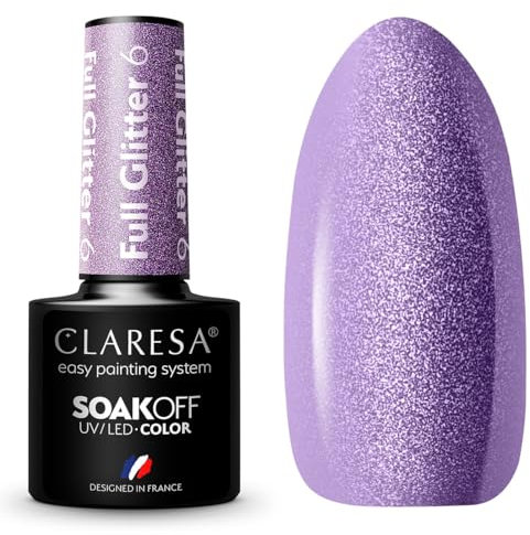 6 Full Glitter UV Nagellack 5 ml Claresa