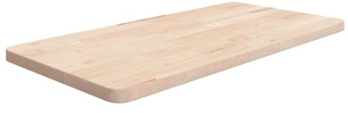 vidaXL Waschtischplatte 80x40x2,5cm cm Massivholz Unbehandelt, Tischplatte, Ersatzplatte Bad, Ersatztischplatte, Badezimmer Ersatzplatte