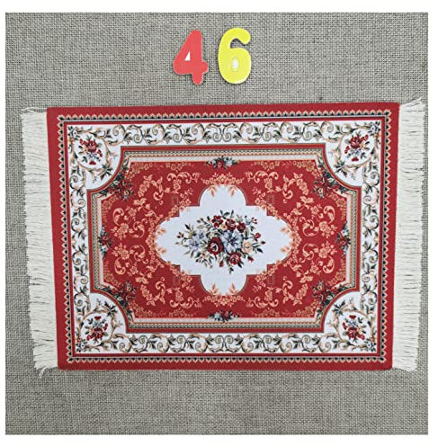 Egurs Mauspad Teppich Muster Perser Stil Orientteppich Mini Teppich Untersetzer mit Quaste Computer Zubehör Bunte Glasuntersetzer Glascoaster 46#