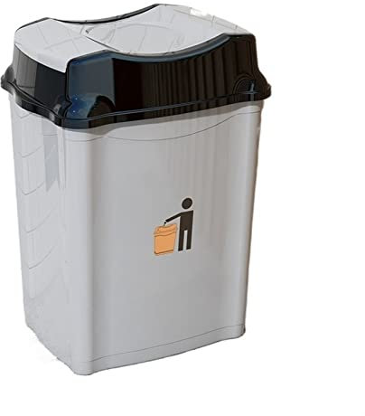 Poubelles extérieures Poubelle à couvercle basculant en plastique 6/12/20/30/50/80L, poubelle de cuisine amovible avec couvercle pivotant for usage intérieur, extérieur et commercial Poubelle ( Size :