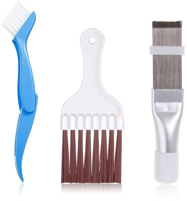 VIVIIHOO Peigne à persiennes 3 pièces - Brosse nettoyante pour climatiseurs et sèche-Linge Peigne à persiennes pour sèche-Linge Pompe à Chaleur - Nettoyage de brosses sèche-Linge - Brosse-sèche-Linge