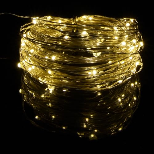 KARSUM USB Powered String Lights,LED Silver Wire Micro Fairy Lights,5M/16.4Ft 50 Twinkle Lights for Indoor Bedroom Garden Party Wedding Christmas Party Decoration (10M/32 Ft., Warm White)