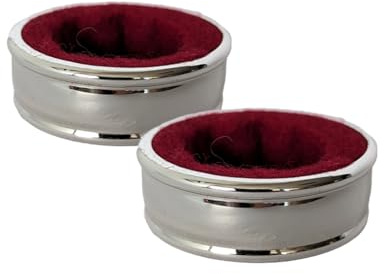 2er Set Tropfring Tropfenfänger D 4cm B 1,5cm edel versilbert für Weinflaschen, Flaschen