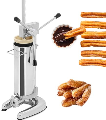 ylpddmm Macchina per Churro Manuale - Siringa per Churros e Biscotti - 2L 3L Macchina per Churros Fatta in Casa,5 Tipi di Stampi,2L