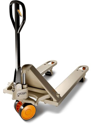 Crown Handhubwagen PTH 50 | 2300 kg Tragfähigkeit | 1150 mm Gabellänge | Single-Gummirollen | 3 Jahre Garantie | Hubwagen | Palettenhubwagen | Gabelhubwagen | Palettenwagen