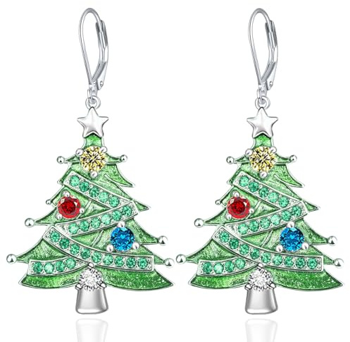 Schneeflocken/Schmetterling/Mondstein Ohrringe für Damen 925 Sterling Silber Leverback Hängende Schneeflocke HängeTropfen Ohrringe Schmuck für Frauen