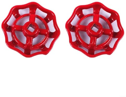CNANRNANC 2 Stück Metall Wasserrohr Ventil Ventil Handrad Kugelhahn Ventil Eisen Kugelhahn Ventil Wasserhahn Griff Ventil Rot Ventil Absperrventil Ersatz Handrad(7mm)