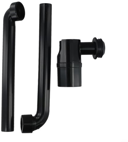 Sandyseptember Adjustable Sink Drain P-Trap Pipe Bottle Trap For Bathroom Sink & Washbasin Basin Waste Sink Pipe Drain(Black)
