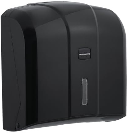 SANISMART Handtuchspender Florence für 400 Blatt C&V-Falz max. 25 cm, Farben:Schwarz