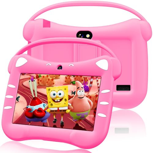 VESWWE Android Tablette Educative Enfant 7 Pouces Tablette Enfants avec WiFi Bluetooth Contrôle Parental Quad Core 32 Go ROM Applications Préinstallées (Magenta)