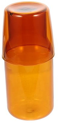 MAGICLULU Ensemble Broc en Verre Borosilicaté Jaune Résistant Froid 1,5l Gobelet, Pichet Épaissi pour Jus et Eau Fraîche, la Cuisine et Table, 2 Pièces