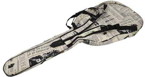 Joyance Gitarrentasche, wasserabweisend, 600D, Oxford-Stoff, doppelt genäht, gepolsterte Gurte, Tragetasche für Akustikgitarre, 101,6 cm, stilvolles Design, leicht, mehrfarbig, 60_x_180_cm