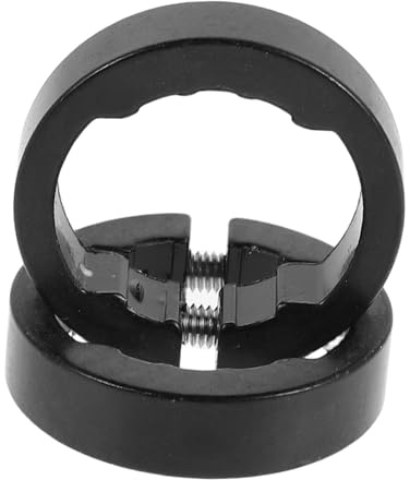 ARTSEWPLY 2stücke Aluminium Lenkergriffe Klemmringe Stark Für Fahrräder Road Und Mountainbike Schwarz Stabile Griffbefestigung Sichere Fixierung Ohne Verrutschen