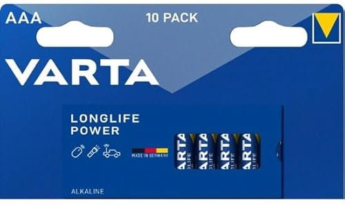 Varta Lot de 10 piles AAA Longlife Power Pack sans plastique
