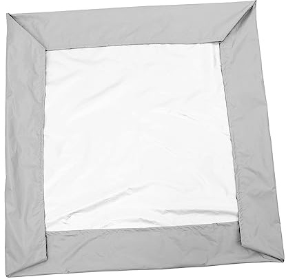 HIAKDOFT Sandkastenabdeckung mit Kordelzug Quadratische Schutzplane 125x125x20cm für Garten Pool und Kinder Sandspielzeug Robuste Outdoor Abdeckhaube für Sandkasten und Kleine Badewanne