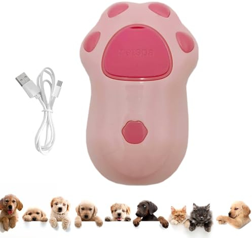 Cat Steam Brush, Grooming Massage Tool, Rechargeable Hair Remover, Water Tank Spray, Multi-Function Comb, Gentle Steam Care, Easy Cleaning, Perfect for Cats, Dogs, Shedding, 3.94x2.76 inches