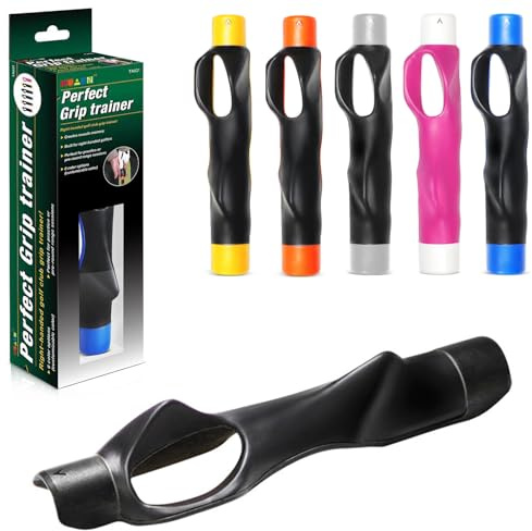 Ianulus Entraîneur de Grip de Golf, Grip Training Aide, Améliore Le positionnement de la Main et la mémoire Musculaire pour Les Activités de Plein Air D'entraînement À la Posture Swing Grip (Noir)