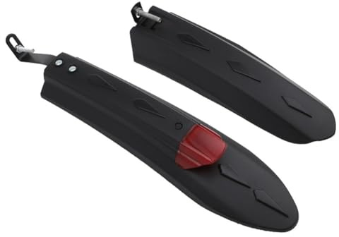 GBZIJIE Schutzblech Mountainbike,Fahrrad Schutzblech Fahrradkotflügel Universal Mountain Road Bike Vorne/Hinten Kotflügel Reifen Rad Schutz Mit Rücklicht Radfahren(Plastic)