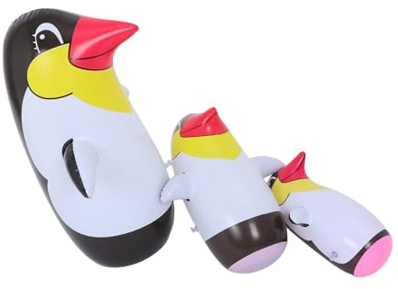 CVUTOVO 3pcs Inflatable Penguin Toy for Outdoor Play Summer Pool Party Decorations Made of Pvc Material Fun Cartoon Figurines for Boys and Girls