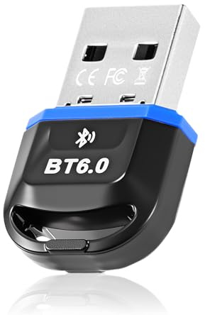 Pixelure Adaptateur Bluetooth 6.0 pour PC, Adaptateur USB Bluetooth Compatible avec Windows 11/10/8.1 pour PC de Bureau/Ordinateur Portable/Casque/Clavier/Souris/stéréo Bluetooth