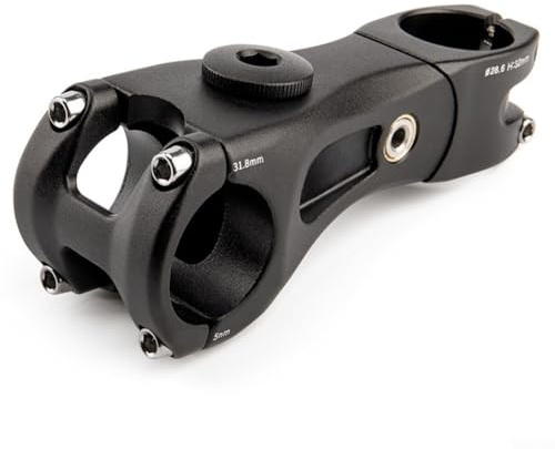 Attacco manubrio per bicicletta, da -60° a +60°, regolabile, in lega di alluminio, con molla ammortizzante integrata, adatta per bici da strada, bici elettriche (100 mm)