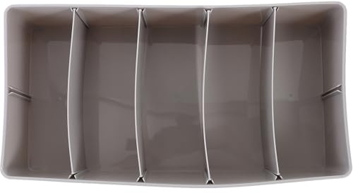 OATIPHO Scatola per Monete e Biglietti Multi-Griglia Grigia a 5 Scomparti Contenitore Portadenaro per Ufficio e Negozi Organizer da Scrivania Multifunzionale Cassetto per Resto e