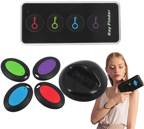 Trova Chiavi Wireless - Localizzatore Chiavi Con Suono Da 85 DB, Tag Smart Tracker A Lungo Raggio, Strumento Portachiavi Remoto Compatto | Localizzatore Di Chiav Portatile Affidabile Per Chiav '