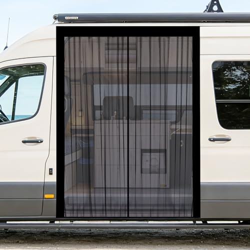 Moustiquaire magnétique pour fourgonnette, moustiquaire magnétique pour Porte coulissante de Camping-Car, 150 x 110 cm, pour Porte latérale de Voiture